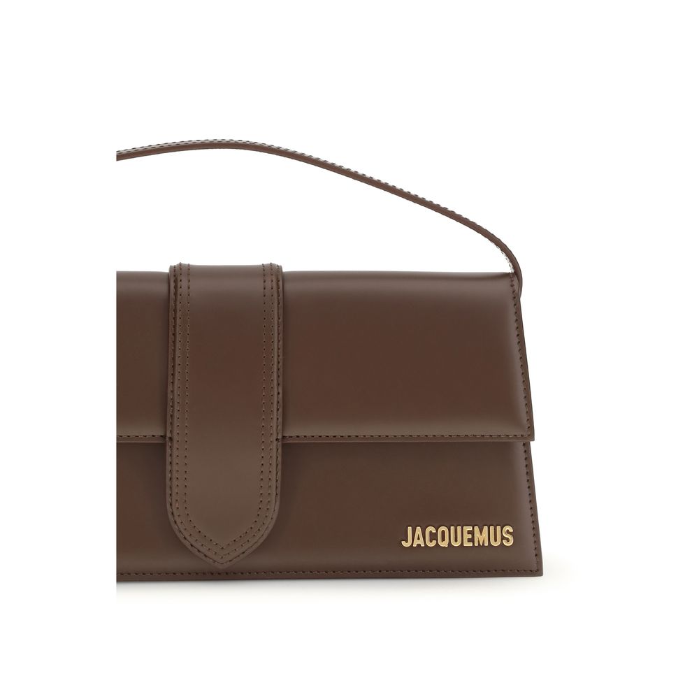 Jacquemus Bambino Bos Taurus Calf Leather Shoulder Flap Bag - Brown Gold