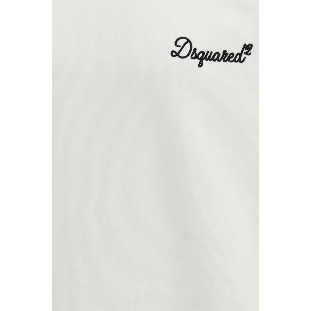 Sweatshirt by Dsquared² for men in cotton white features an enviable silhouette, showcasing a premium and refined for a truly enviable finish.
