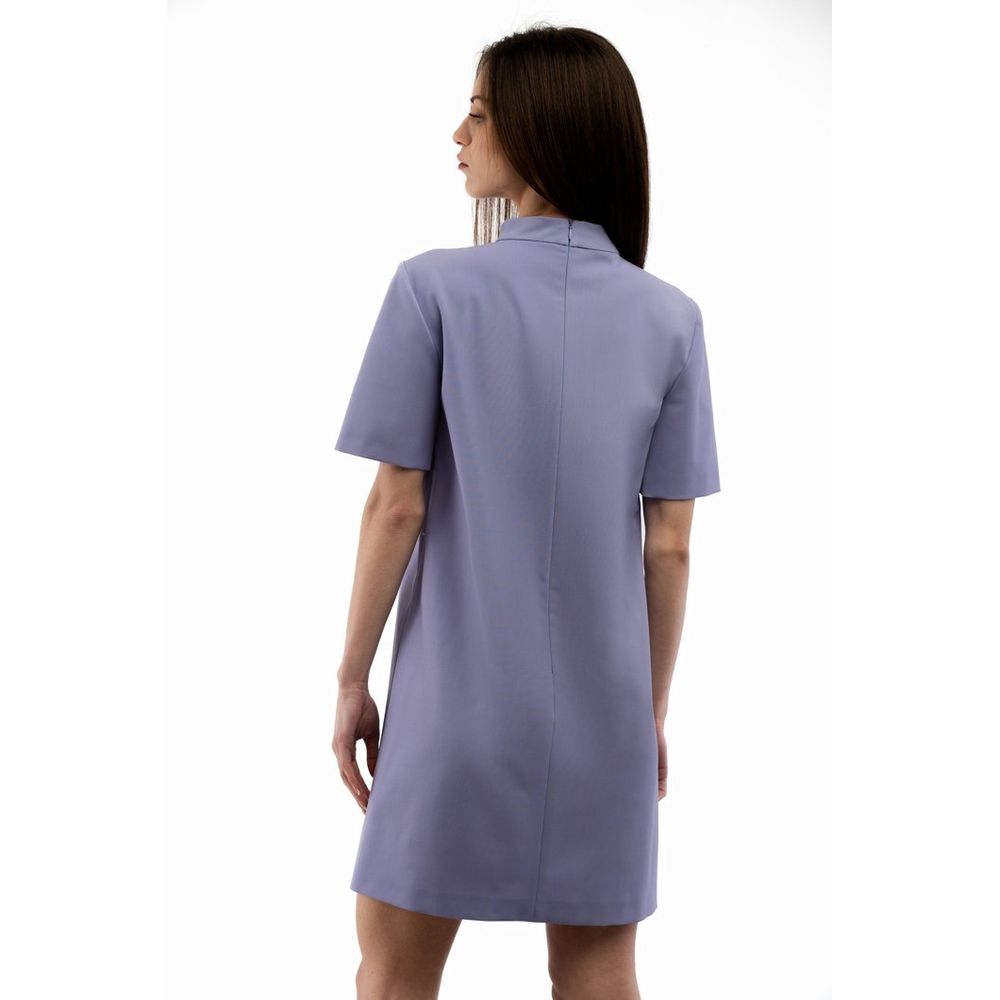 Moschino Women's Short-Sleeve Polyester & Wool Short Dress - Lilac Purple