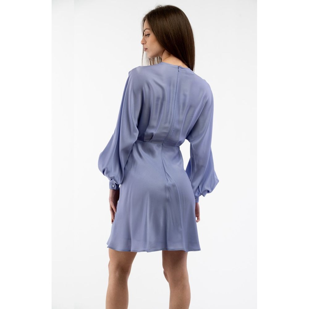 Moschino Icon Women's Long-Sleeve Silk Marabou Acrylic Midi Dress - Lilac Purple