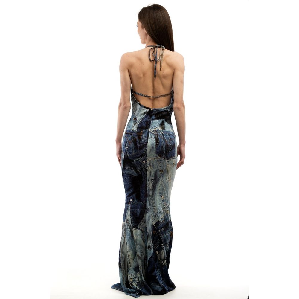 Love Moschino Women's Sleeveless Stretch Viscose Long Dress - Multicolor Patterned
