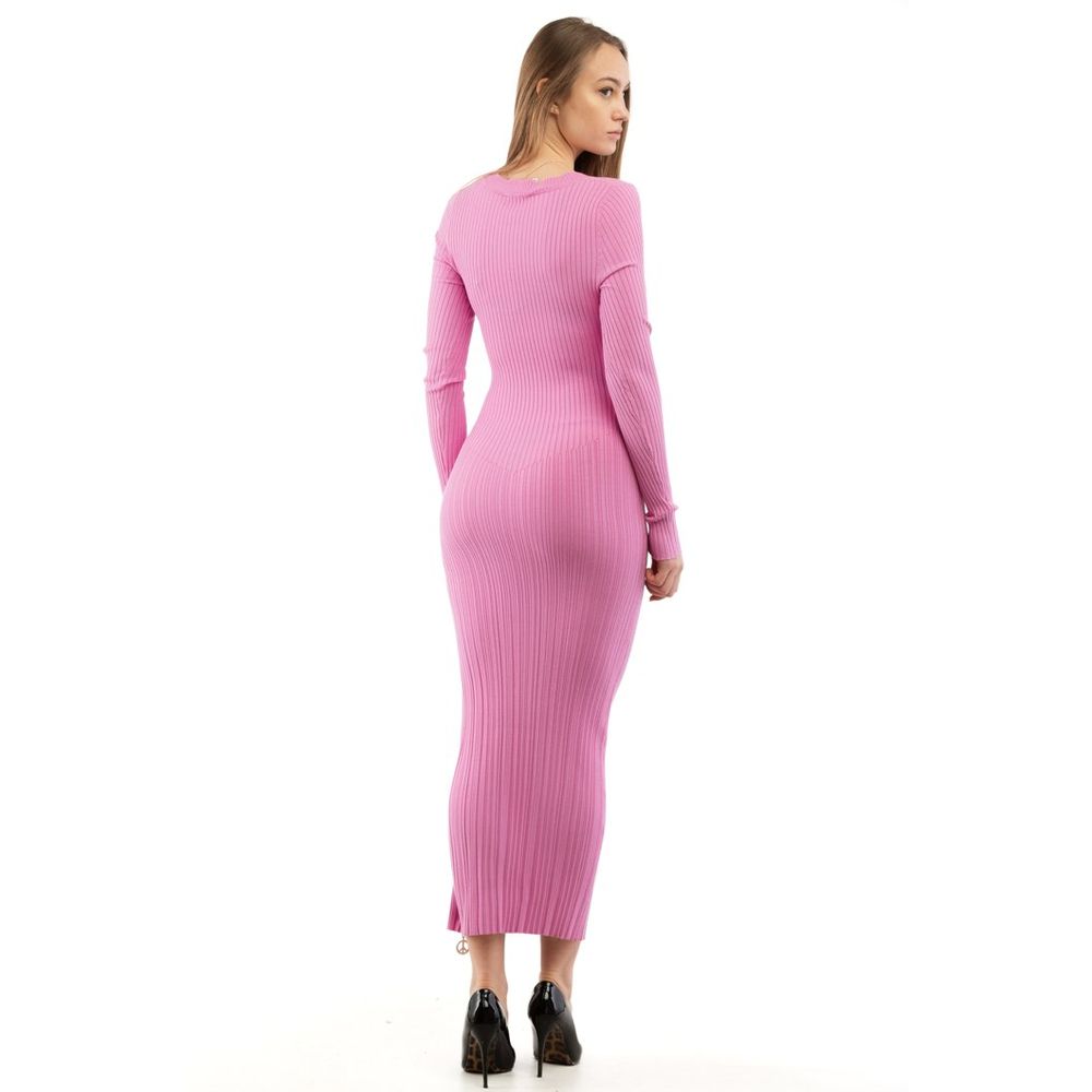 Moschino Women's Long-Sleeve Viscose Long Dress - Multicolor