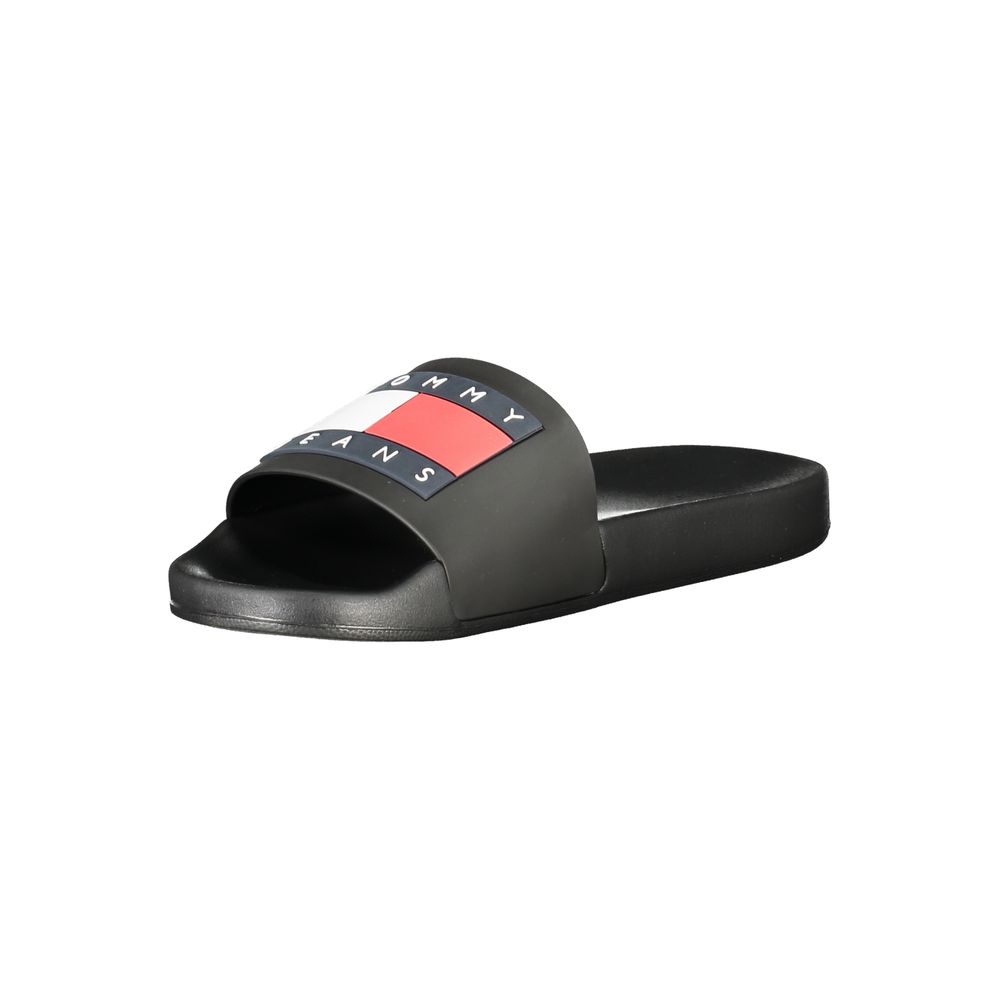 Sandals by Tommy Hilfiger for men in polyurethane black & print features an statuesque silhouette from the Men's Polyurethane Sandals collection, showcasing a statuesque and elegant .