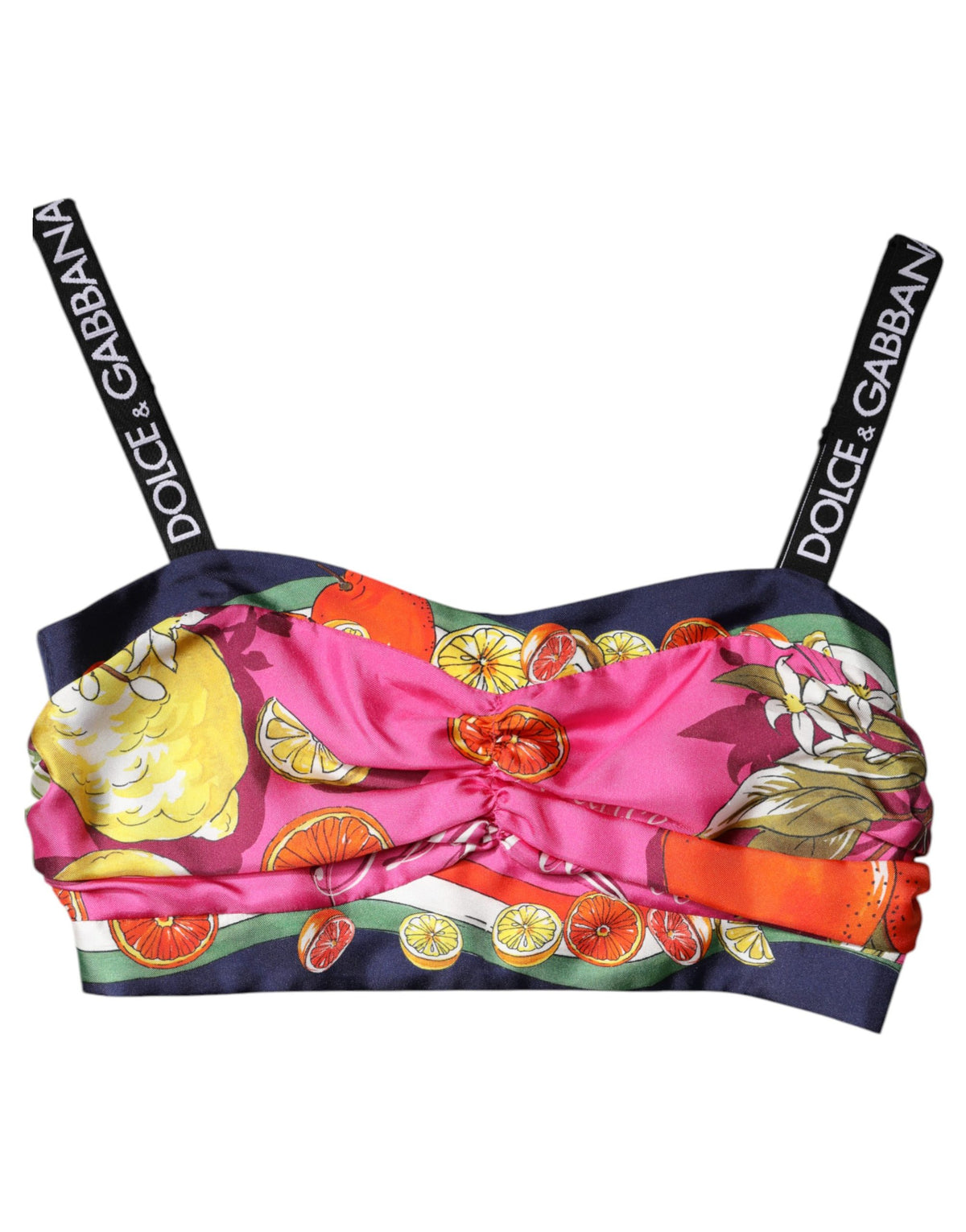 Dolce & Gabbana Women's Crop Top Cropped Silk Corset - Multicolor