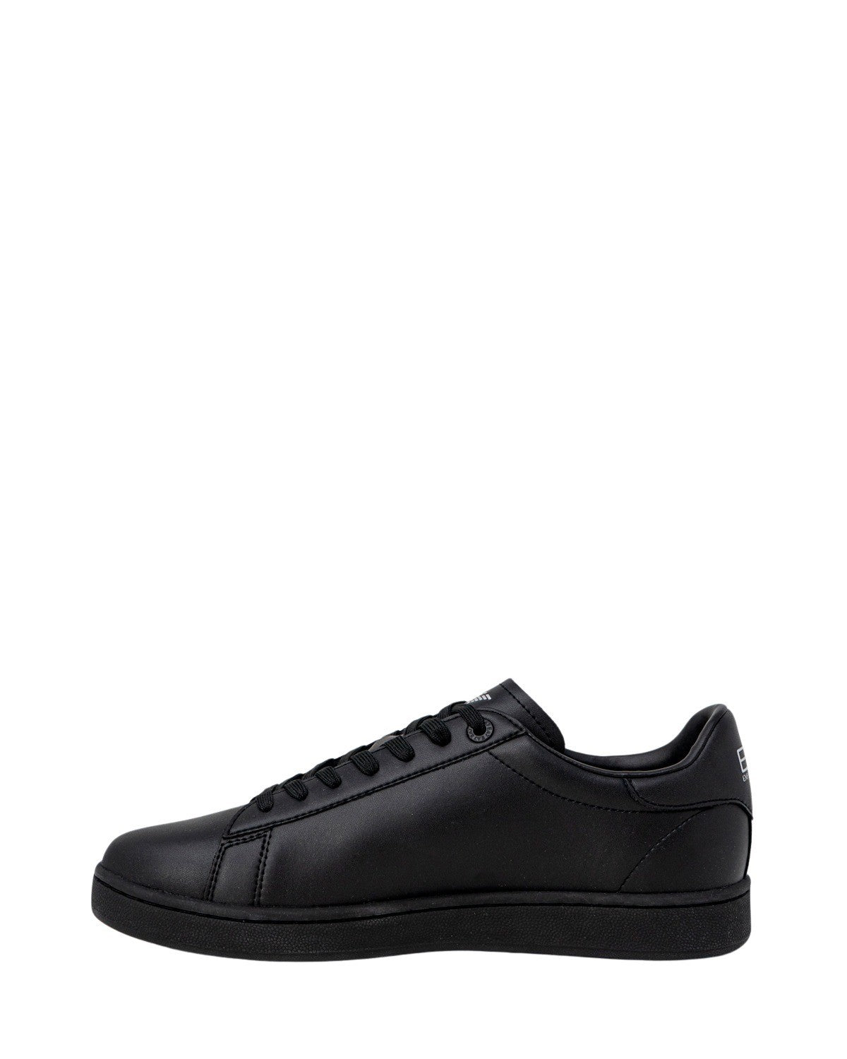 Sneakers by EA7 Emporio Armani for men in polyester black features an versatile design from the Men's Low Top Polyester Sneakers collection, highlighting a versatile low-top style for a premium, high-fashion look.