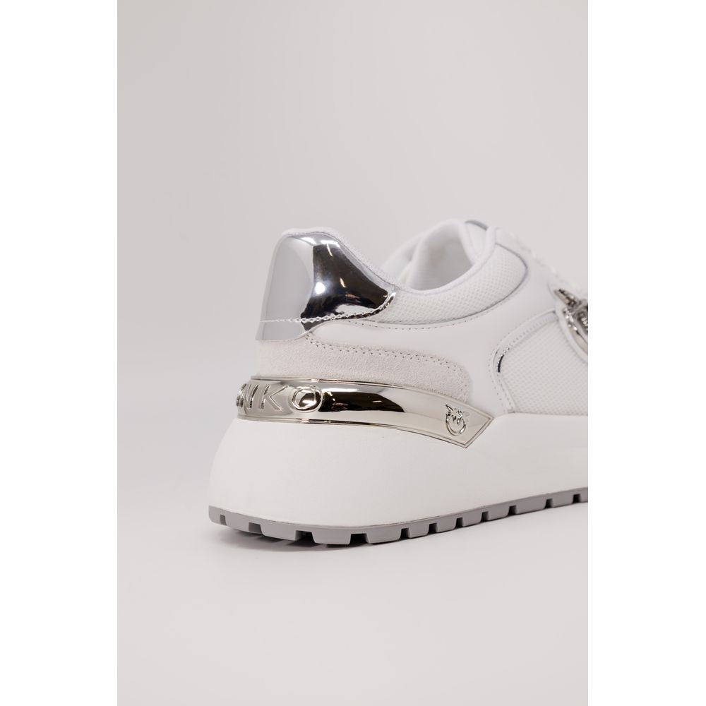 Sneakers by PINKO for women in calf leather & rubber white features a sumptuous design, perfectly showcasing the sumptuous low-top casual style of this Women's Padded Low-Top Casual Calf Leather & Rubber Sneakers.