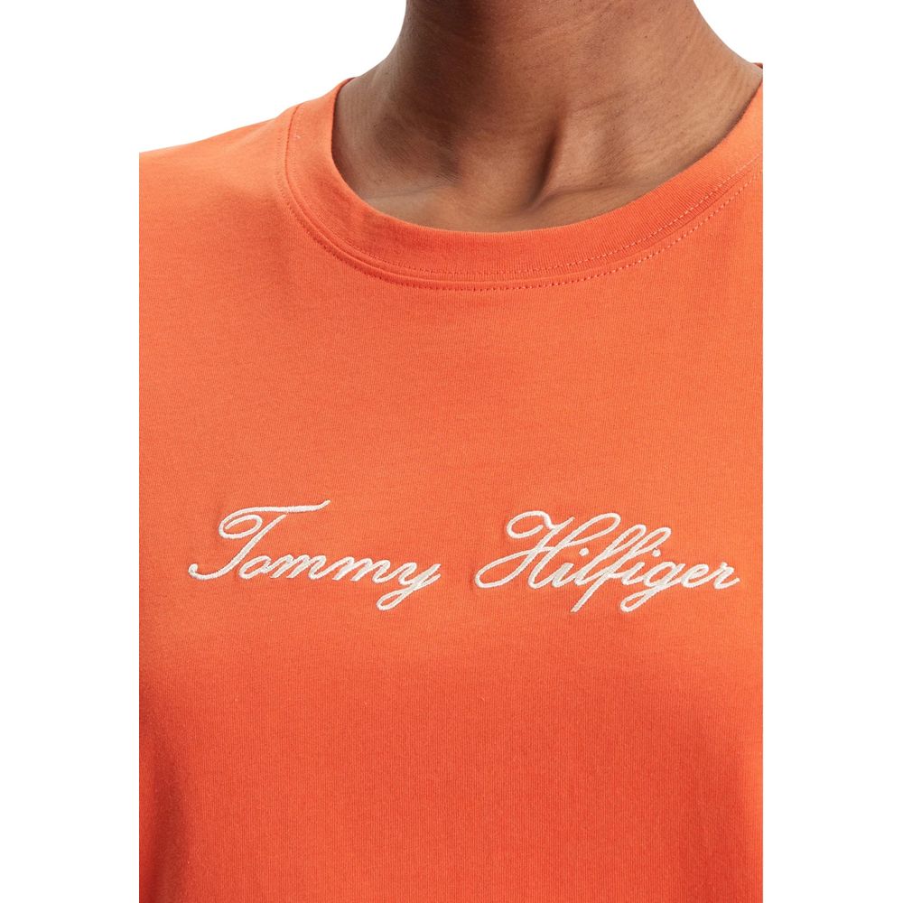Tommy Hilfiger Women's Short-Sleeve Crew-Neck Cotton T-Shirt - Orange