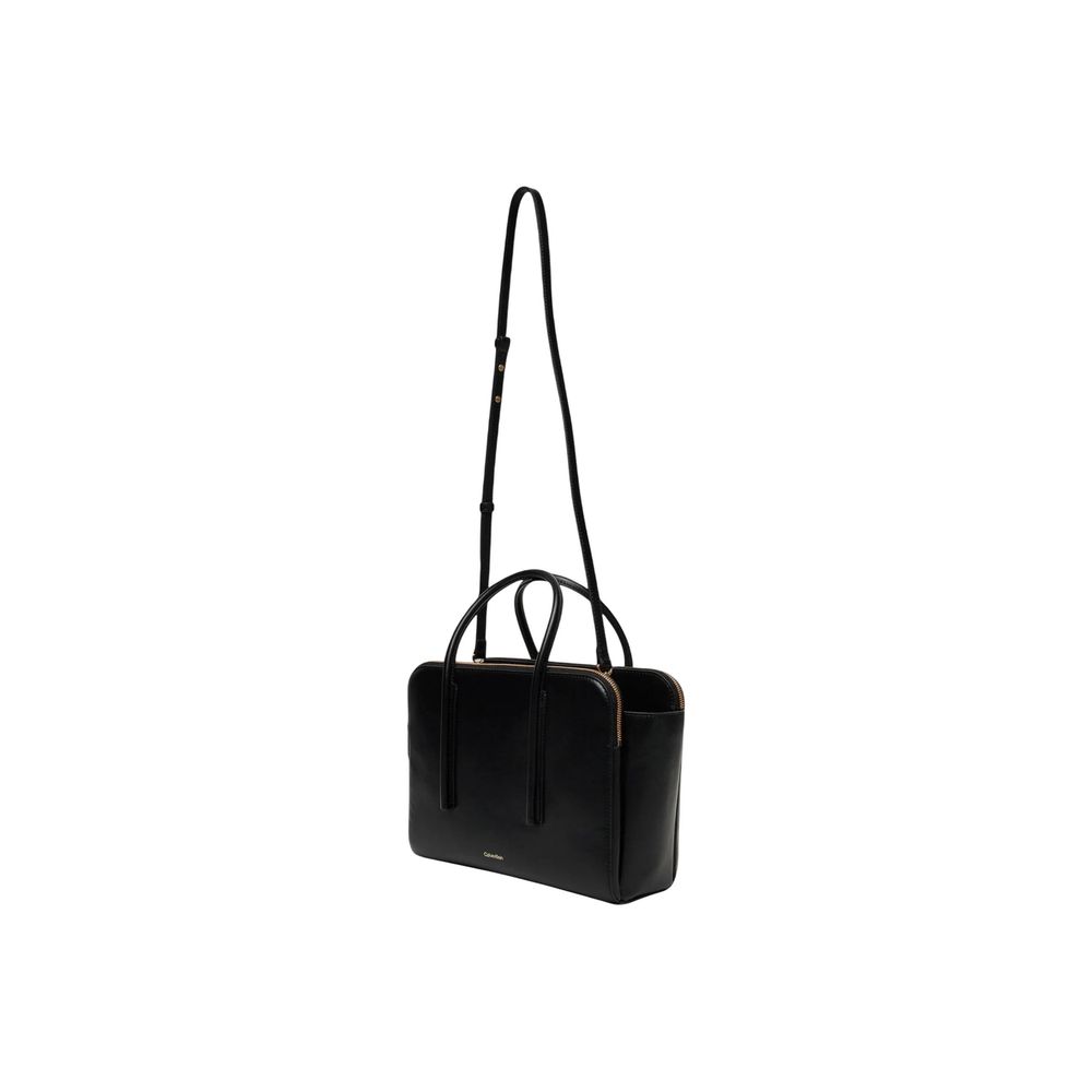 Calvin Klein Nappa Leather Tote Handbag - Black