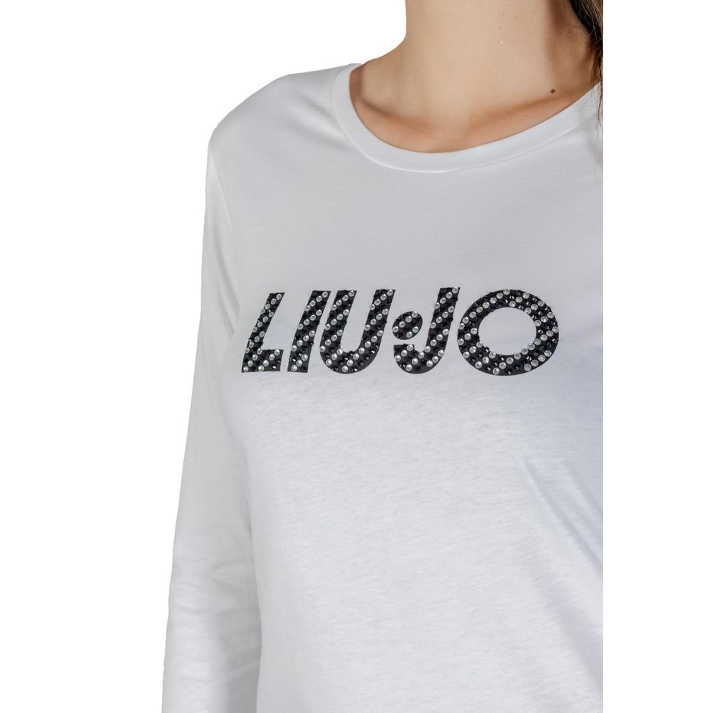 T-Shirt by Liu Jo for women in cotton white features an on trend silhouette, perfectly showcasing a on trend and for an elevated aesthetic.