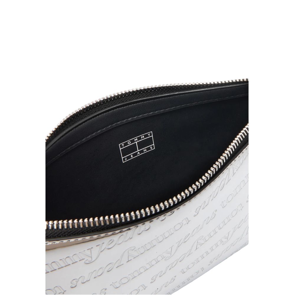 Tommy Hilfiger Jeans Polyethylene & Polyurethane Small Shoulder Evening Handbag - Silver