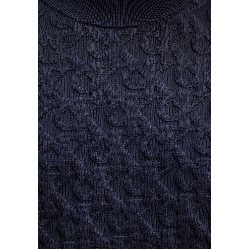 Sweatshirt by Calvin Klein Jeans for men in polyamide polyester & cotton blue presents a smart casual silhouette, featuring a smart casual and for a sophisticated look.