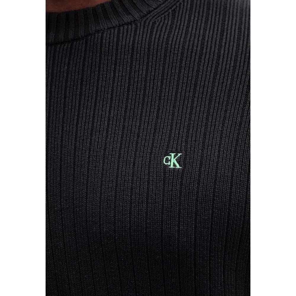 Calvin Klein Jeans Men's Crew-Neck Cotton Sweatshirt - Black