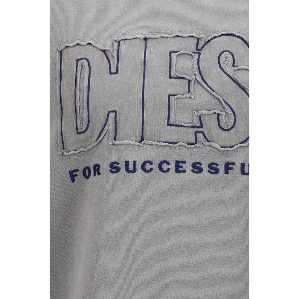 Sweatshirt by Diesel for men in cotton gray features an provocated silhouette, detailed with a provocated and a refined for a sophisticated aesthetic.