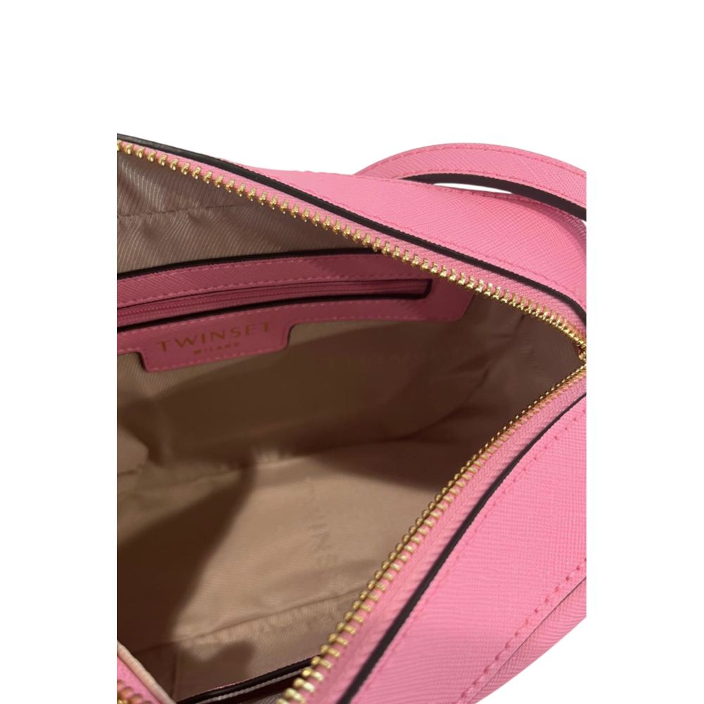 Crossbody Handbag by Twinset for women in polyurethane multicolor & pink features an versatile silhouette, showcasing a secure zipper and versatile built-in-compartments with versatile crossbody-strap, shoulder-strap & adjustable-strap for a versatile finish.