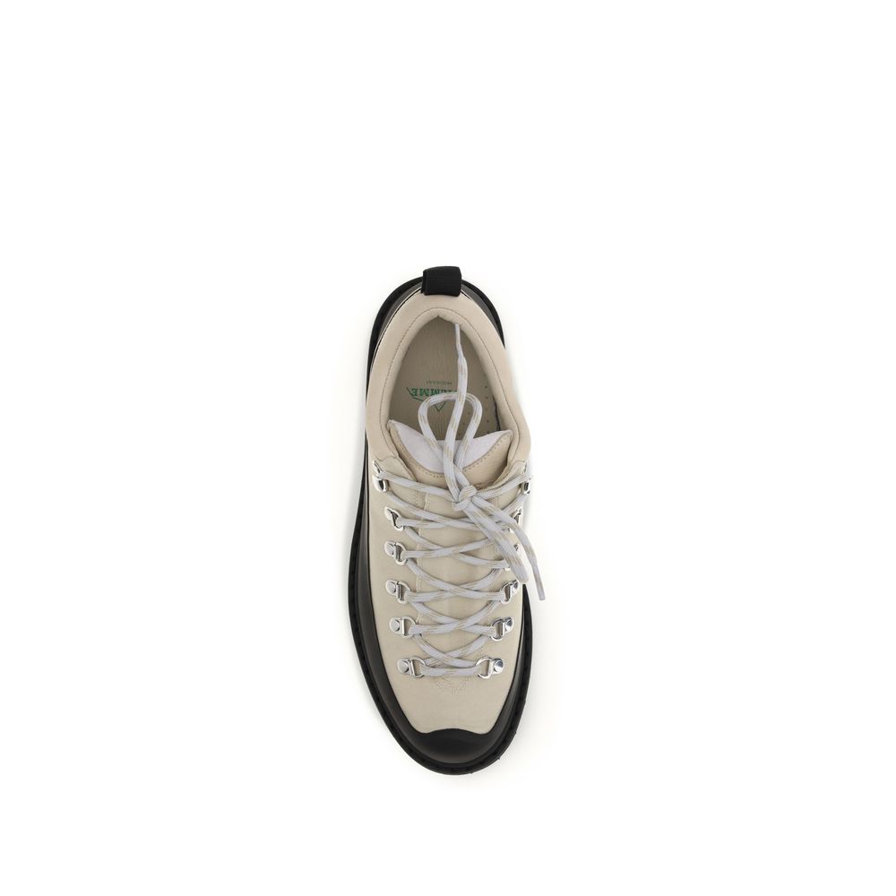 Lace-Up Ankle Boots by Diemme for men in polyester & bos taurus suede calf leather beige features an avant-garde Men's Polyester & Bos Taurus Suede Calf Leather Lace-Up Ankle Boots silhouette, defined by a sophisticated and a avant-garde round toe style.