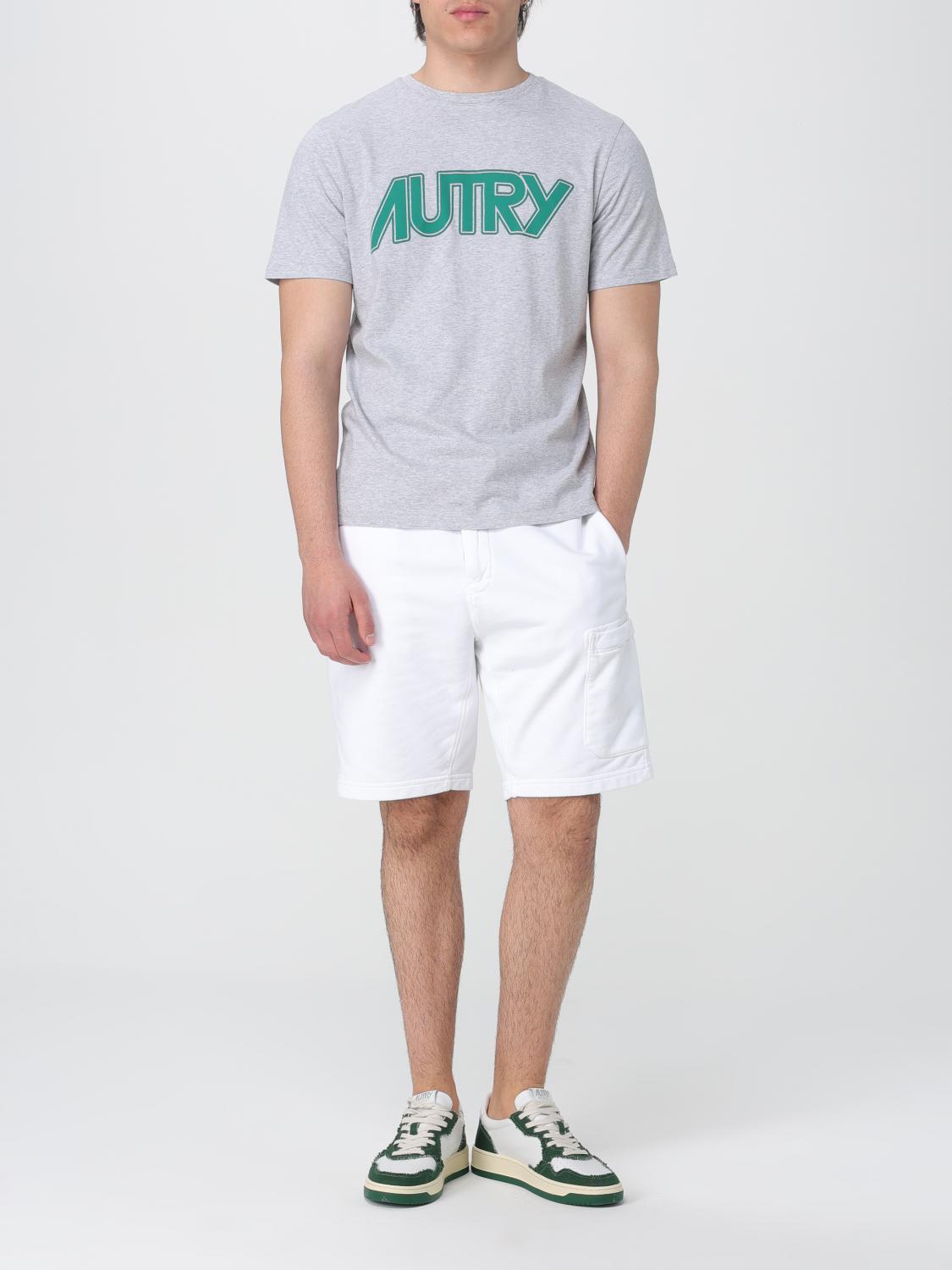 T-Shirt by Autry for men in cotton gray showcases a unassuming silhouette, artfully detailed with a refined and unassuming for a sophisticated, contemporary look.
