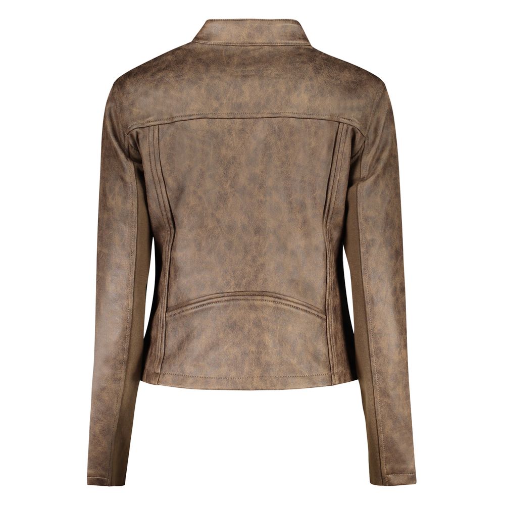 Desigual Women's Biker Stretch Polyester Polyurethane Jacket - Brown