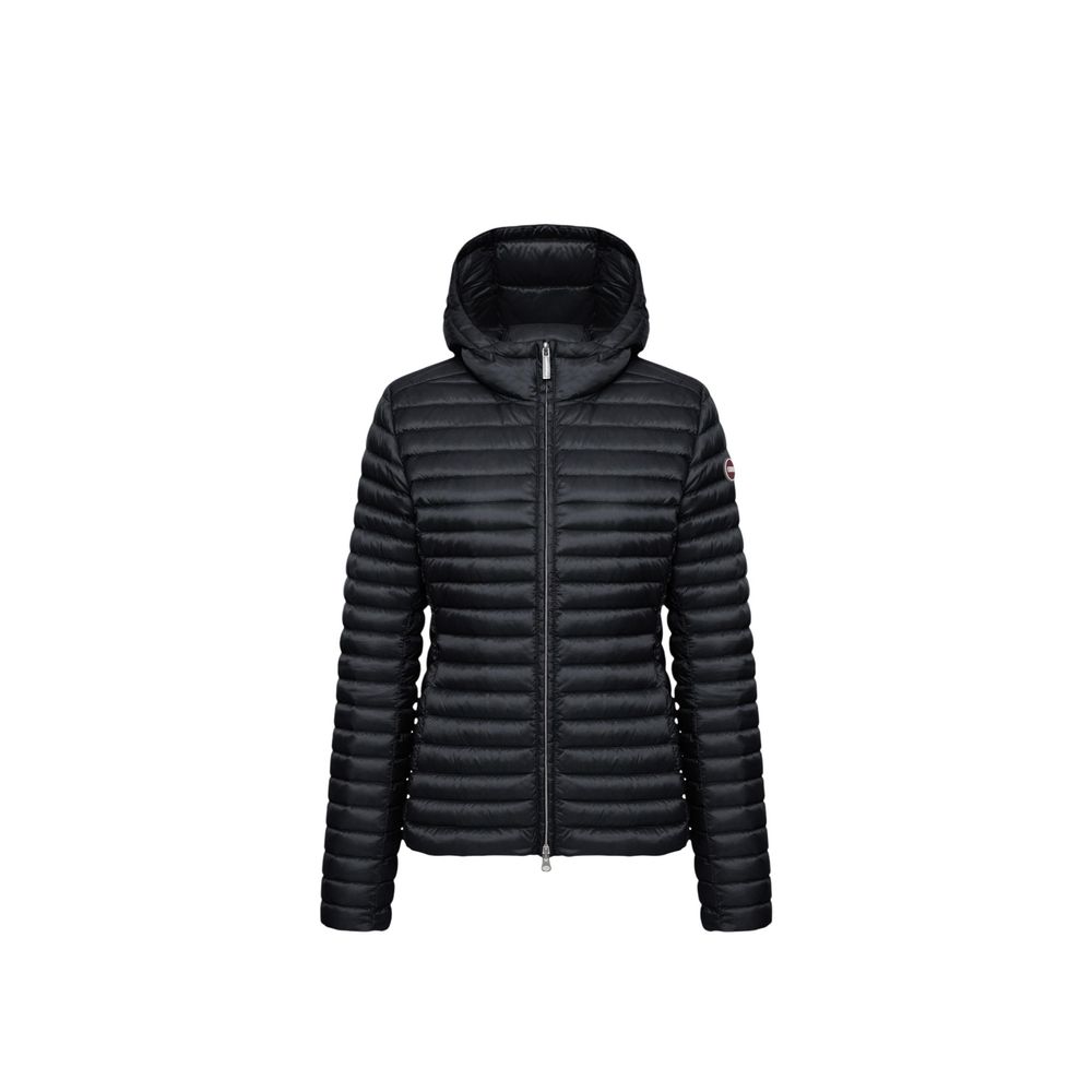 Hooded Overcoat by Colmar Originals for women in polyamide black presents a luxurious silhouette, showcasing a luxurious and sophisticated lightweight, pockets, hooded & insulated for a premium, luxurious look.