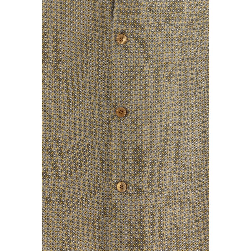 Shirt by Saint Laurent for men in silk satin multicolor & patterned features an polished silhouette, showcasing a sophisticated and detail for a truly polished finish.