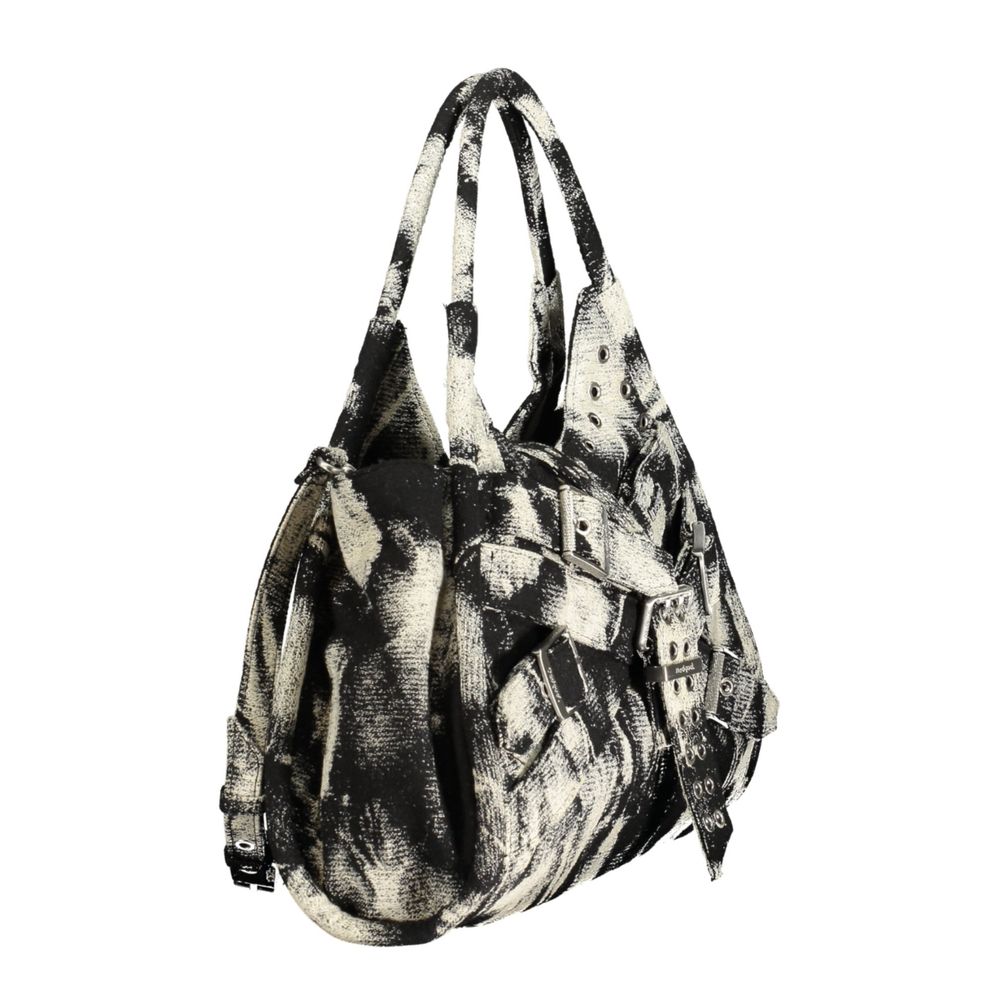 Handbag by Desigual for women in cotton black features a exquisite silhouette, showcasing a secure snap & zipper and exquisite internal-pockets & cardholder with versatile shoulder-strap, adjustable-strap & handle for a exquisite finish.
