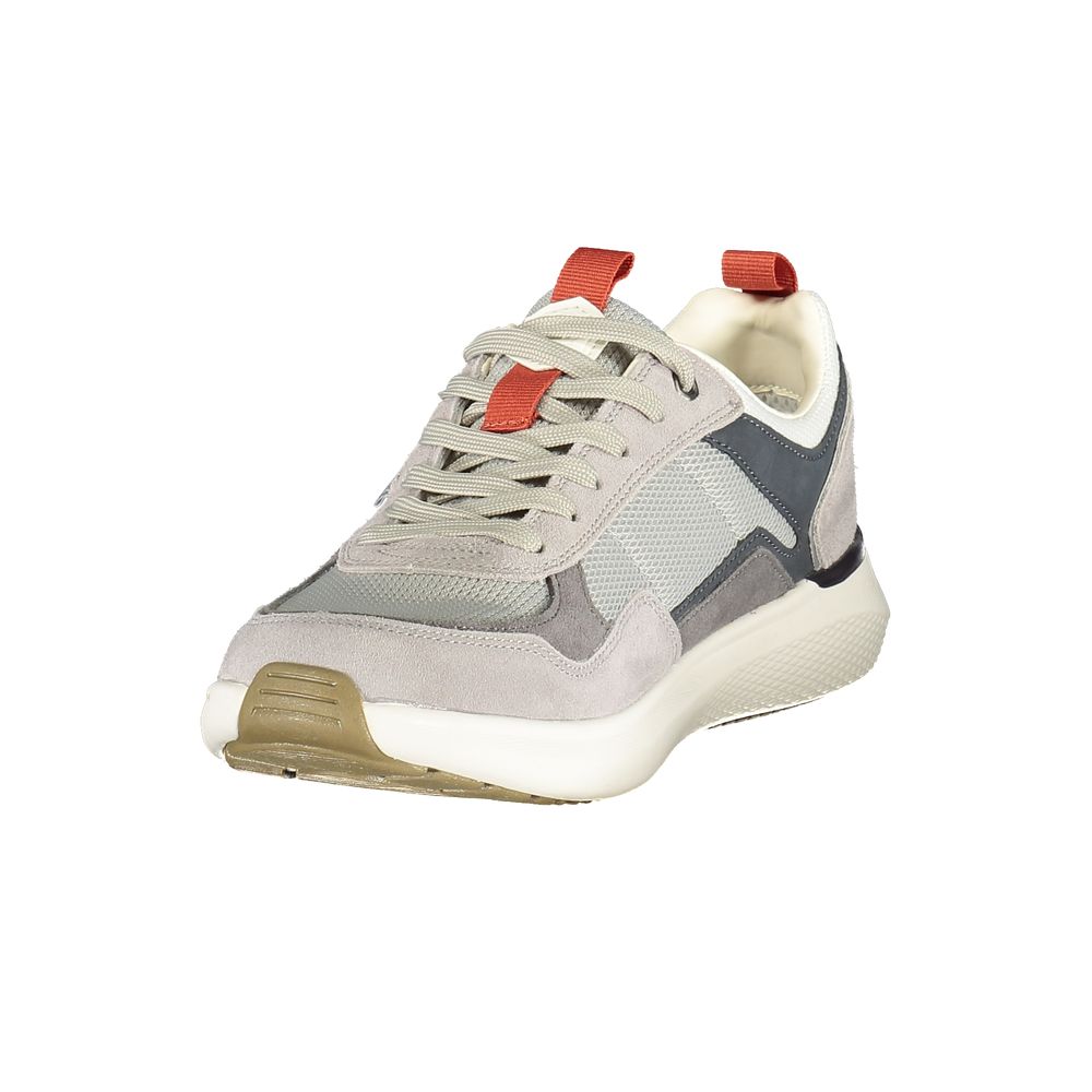 Athletic Sneakers by Lumberjack for men in polyester polyurethane leather blue & gray showcases an impeccable silhouette, defined by an impeccable athletic style design that perfectly captures the essence of the Men's Athletic Polyester Polyurethane Leather Sneakers.