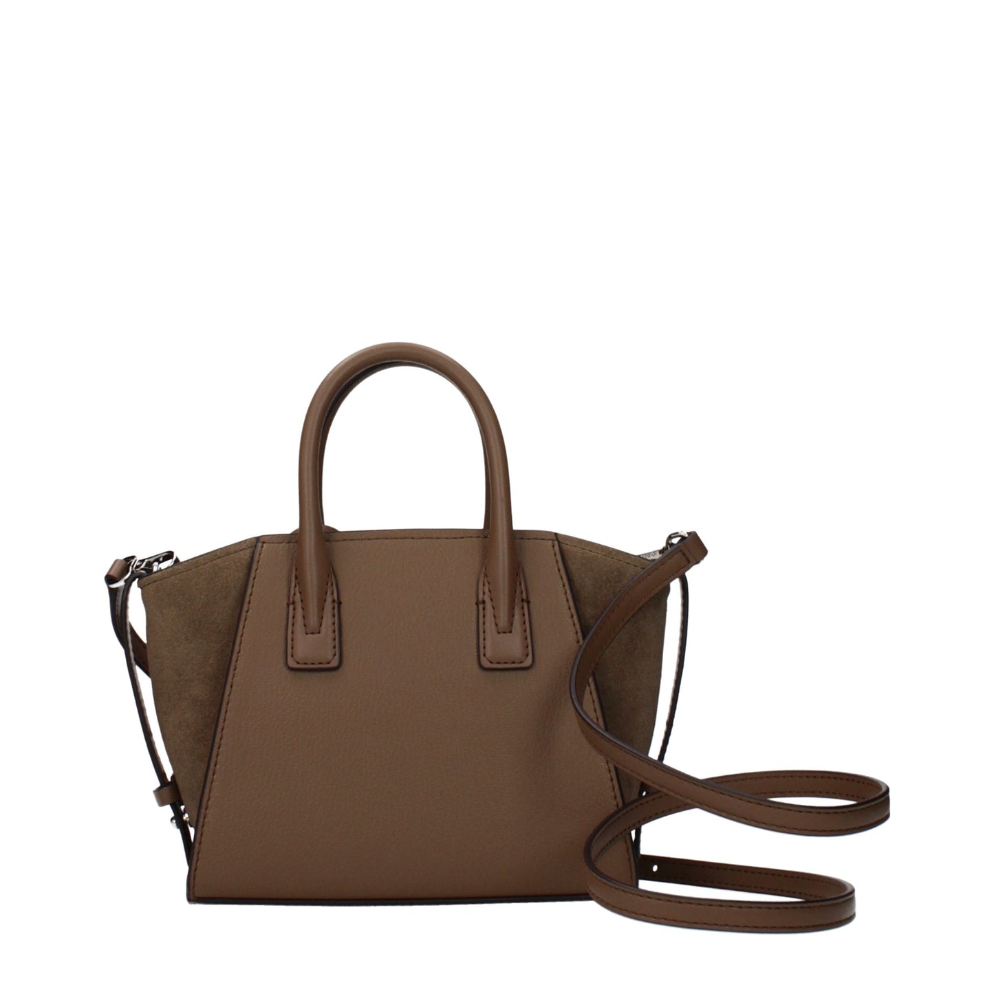 This Handbag by Michael Kors for women in leather and brown presents a sculptural silhouette featuring a secure , ample , and versatile adjustable-strap for a sculptural finish.
