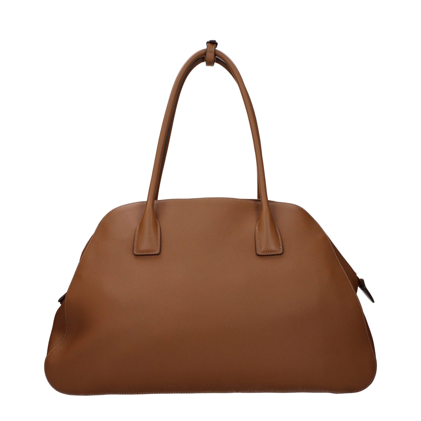 Shoulder Bag by Prada for women in leather brown features a statuesque silhouette, showcasing a secure and statuesque with versatile shoulder-strap for a statuesque finish.