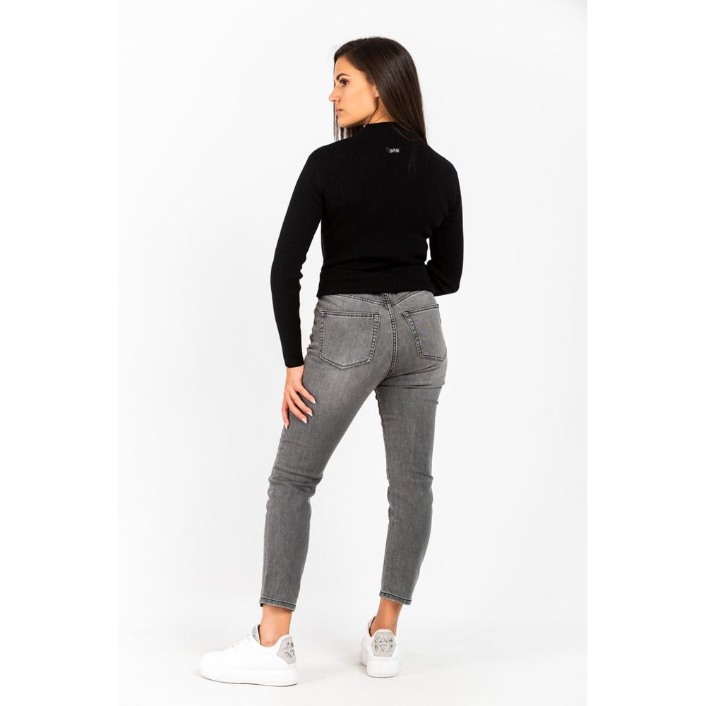 Gas Women's Stretch Denim Cotton Polyester Jeans - Gray