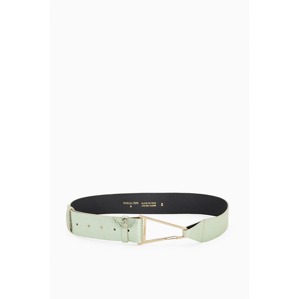 Patrizia Pepe Goatskin Leather & Denim Belt - Green