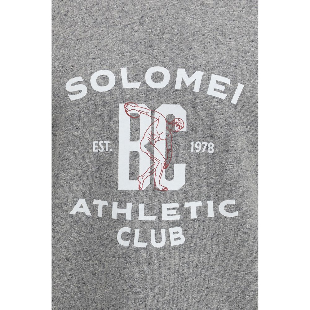 Sweatshirt by Brunello Cucinelli for men in cotton gray & print features a unrivaled silhouette with a refined and unrivaled detailing for a sophisticated look.