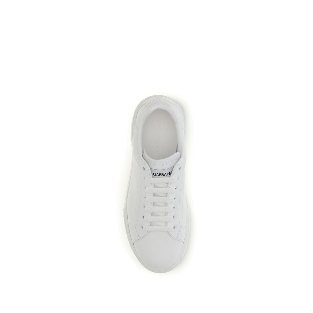 Sneakers by Dolce & Gabbana for men in bos taurus calf leather white features a chic design, perfectly showcasing the chic low-top style of this Men's Low Top Bos Taurus Calf Leather Sneakers.