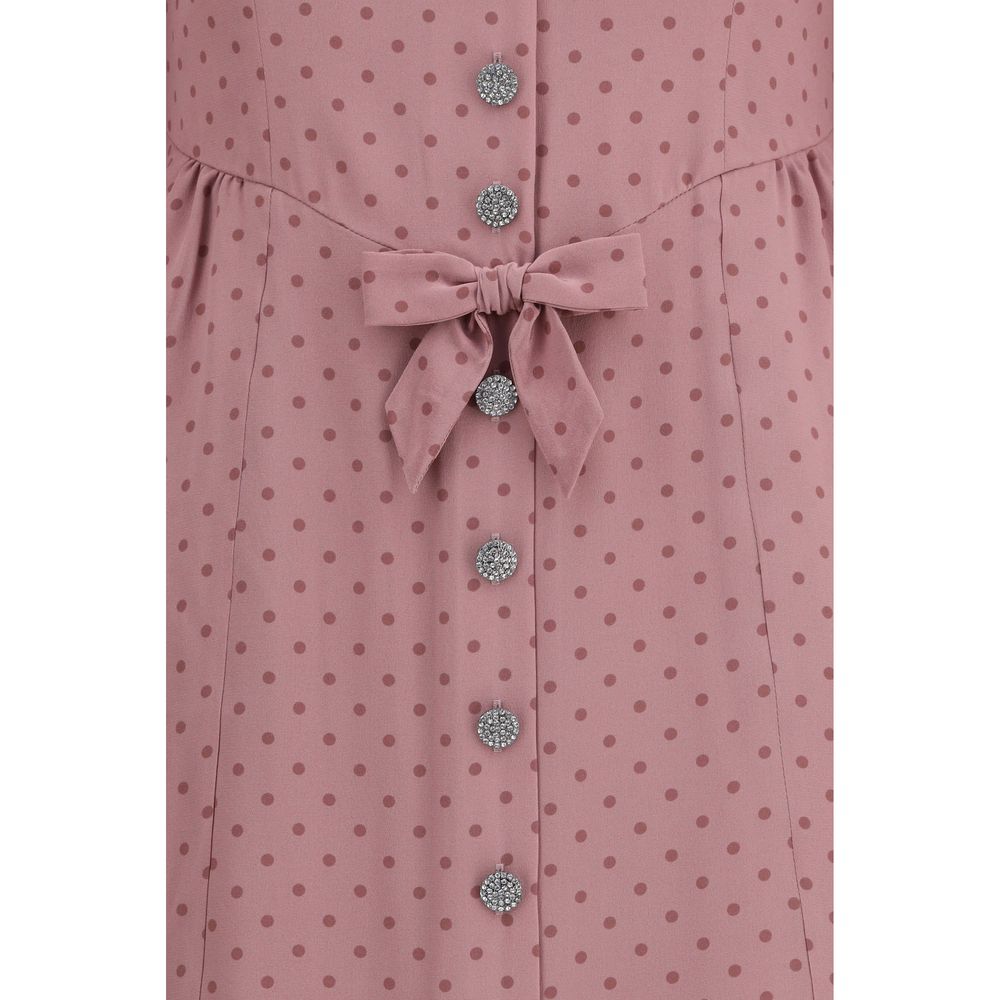 Dress by Alessandra Rich for women in silk multicolor, patterned & print features an cute silhouette, detailed with a and that elegantly flows into a cute midi.