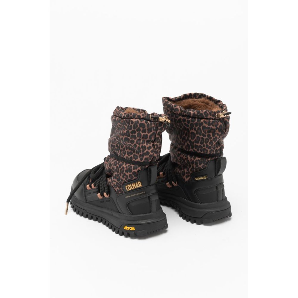Colmar Women's Polyester & Polyurethane Ankle Boots - Black Brown