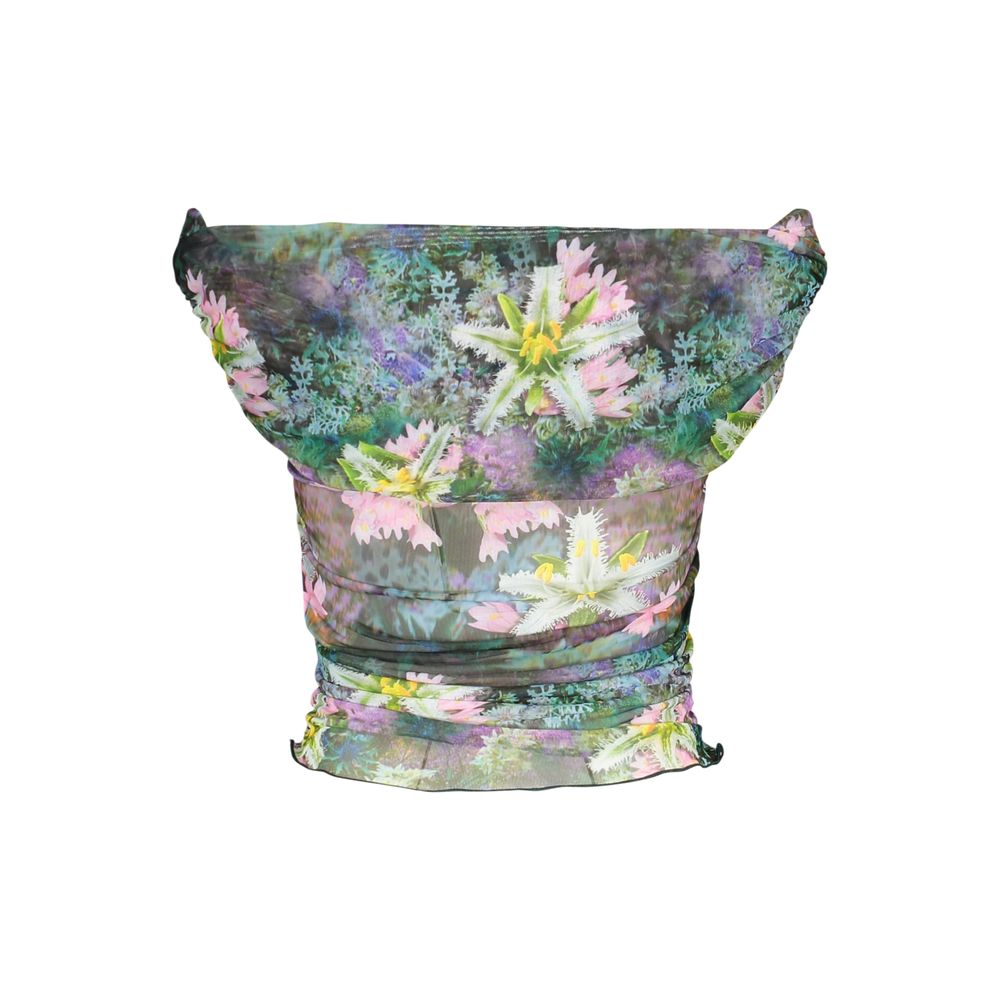 T-Shirt by Desigual for women in stretch cotton green features an edgy silhouette, meticulously detailed with a sophisticated and for a truly edgy finish.