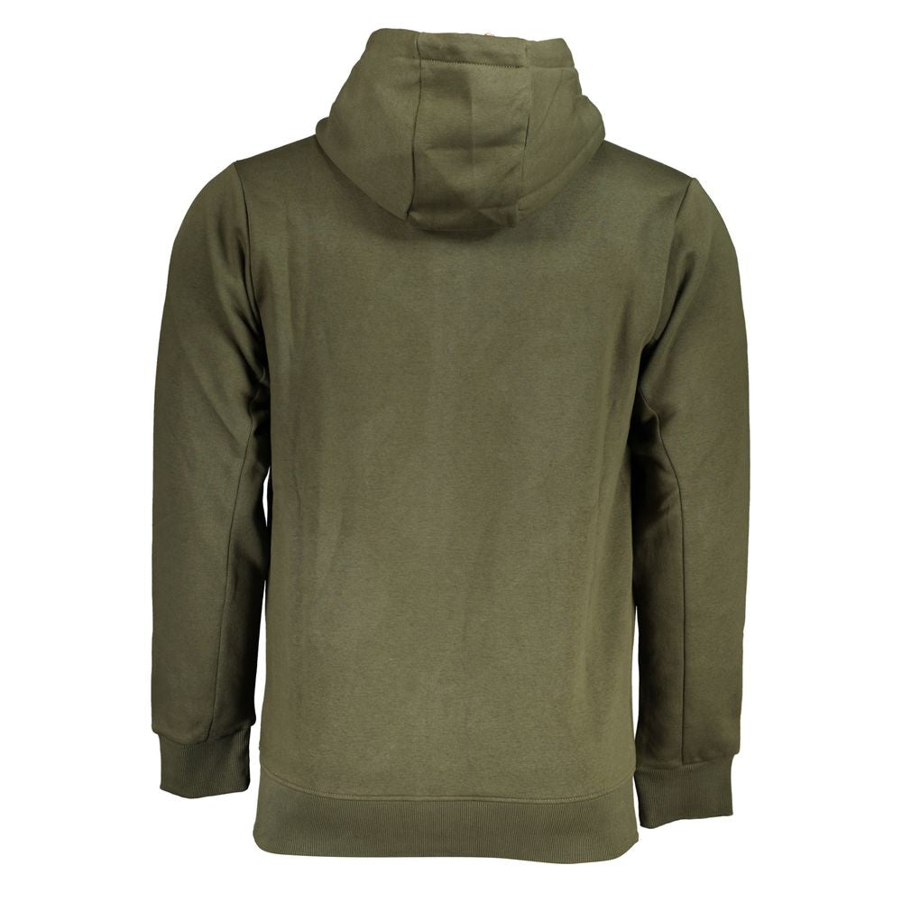 Hooded Sweatshirt Hoodie by U.S. Grand Polo for men in cotton polyester green features an avant-garde silhouette, showcasing a sophisticated hooded neckline and detail for a truly avant-garde finish.