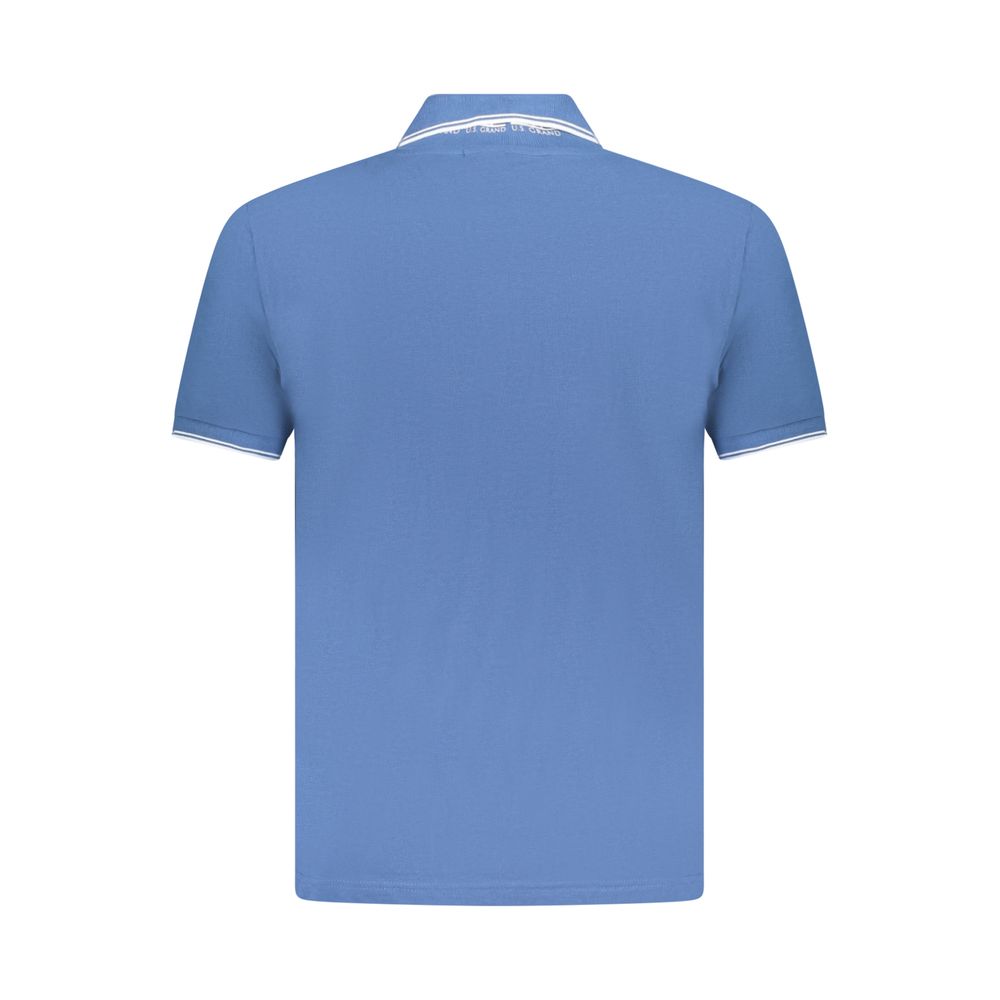 This Polo Shirt by U.S. Grand Polo for men in cotton blue presents a flawless silhouette, showcasing flawless detailing and a refined for a truly flawless aesthetic.