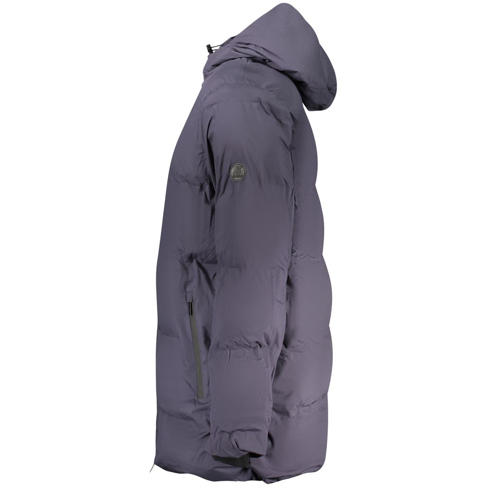 Hooded Windbreaker Jacket by U.S. Grand Polo for men in polyester blue features an enduring silhouette, showcasing technical lightweight, pockets, hooded & windproof and a sophisticated for a truly enduring aesthetic.