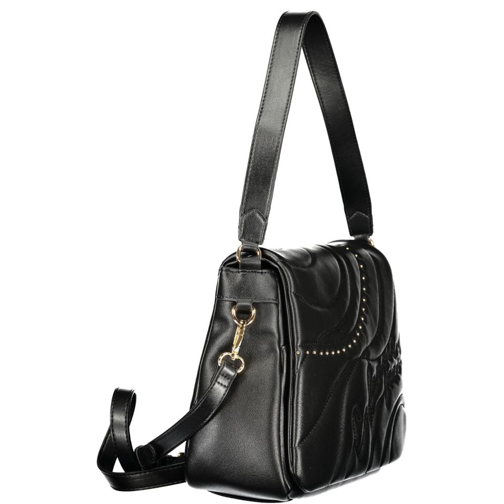 Cafenoir Polyurethane Shoulder Handbag - Black