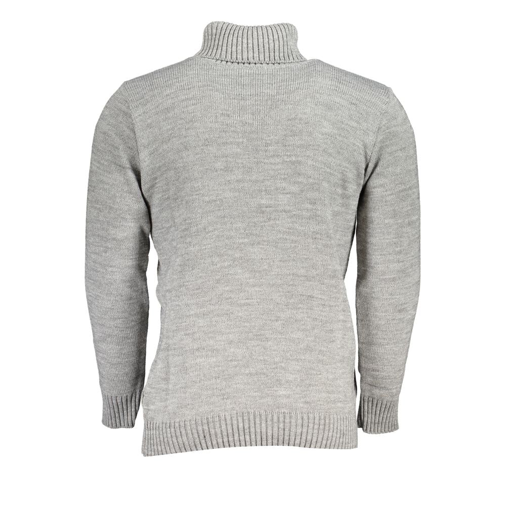 Sweater by U.S. Grand Polo for men in acrylic gray showcases a sumptuous silhouette, artfully finished with a sumptuous and for a sophisticated, sumptuous look.