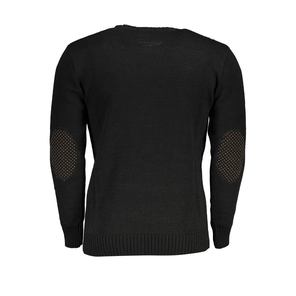 Sweatshirt by U.S. Grand Polo for men in acrylic black presents a smart casual silhouette, featuring a smart casual crew neckline and for a sophisticated look.
