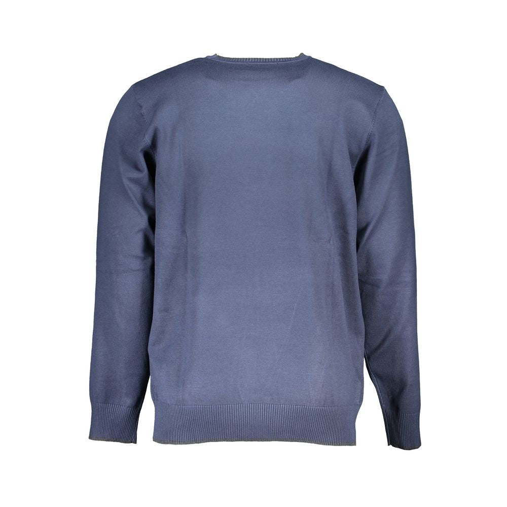 Sweatshirt by U.S. Grand Polo for men in nylon & viscose blue & signature showcases a slouchy chic silhouette, artfully detailed with a slouchy chic and for a slouchy chic finish.