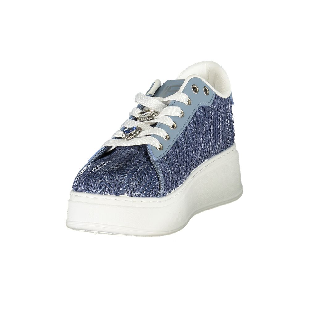 Sneakers by Laura Biagiotti for women in polyester & polyurethane blue features an sumptuous design from the Women's Fashion Polyester & Polyurethane Sneakers collection, highlighting a sumptuous fashion style for a premium, high-fashion look.