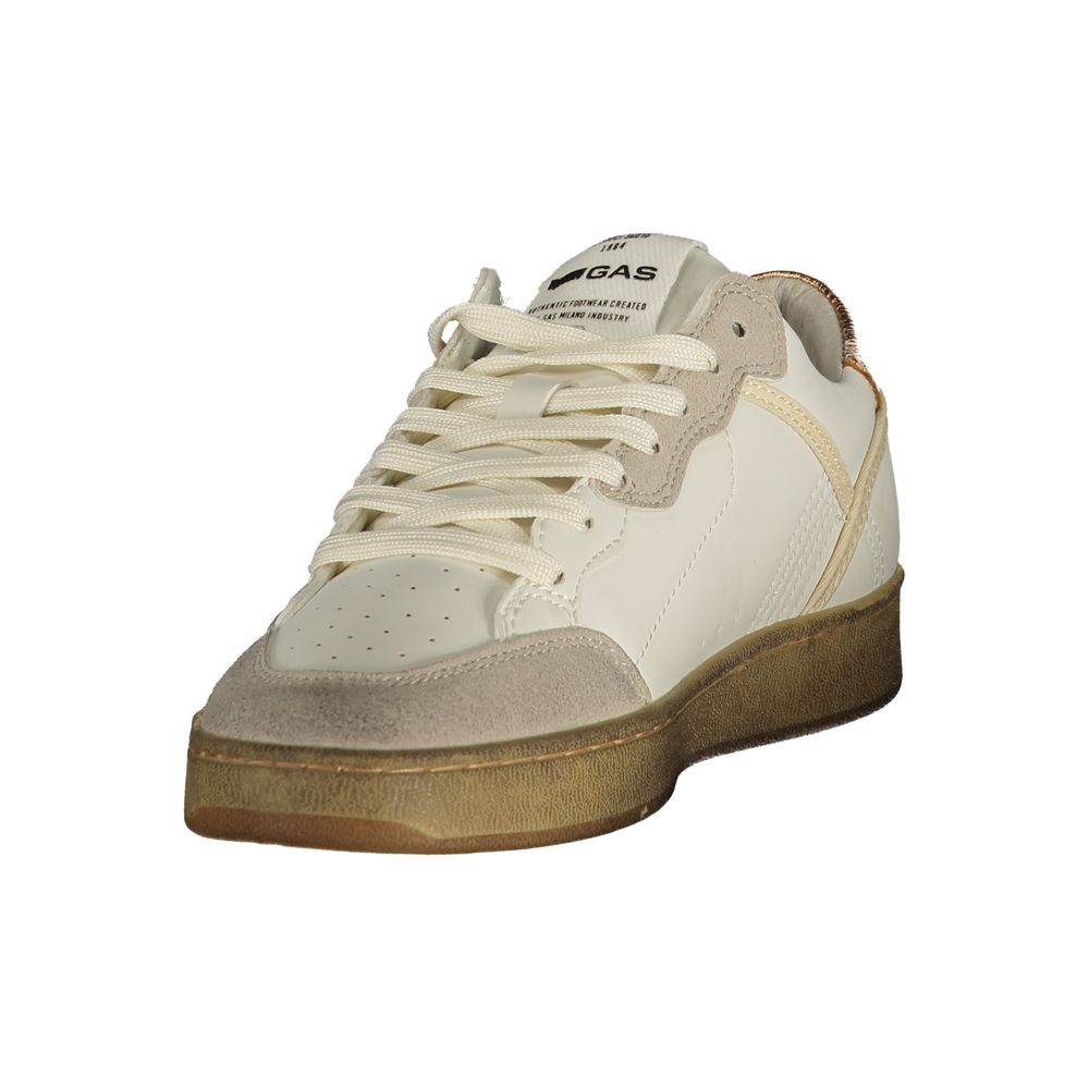 Athletic Sneakers by Gas for women in polyester white & print presents a sleek silhouette, perfectly capturing the athletic style essence of Women's Athletic Polyester Sneakers with its sleek design and premium finish.