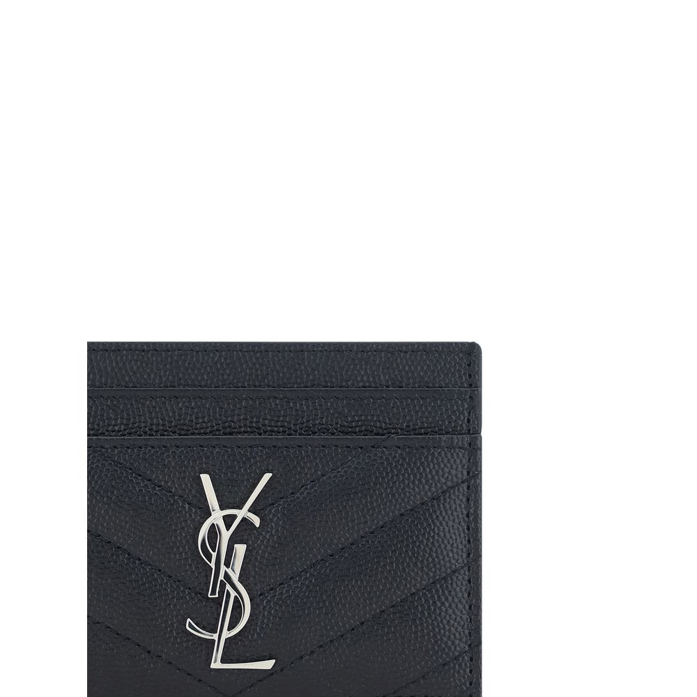 Cardholder Wallet by Saint Laurent for women in bos taurus calfskin leather black presents a architectural silhouette from the Bos Taurus Calfskin Leather Cardholder Wallet collection, showcasing architectural card-organization for a architectural finish.