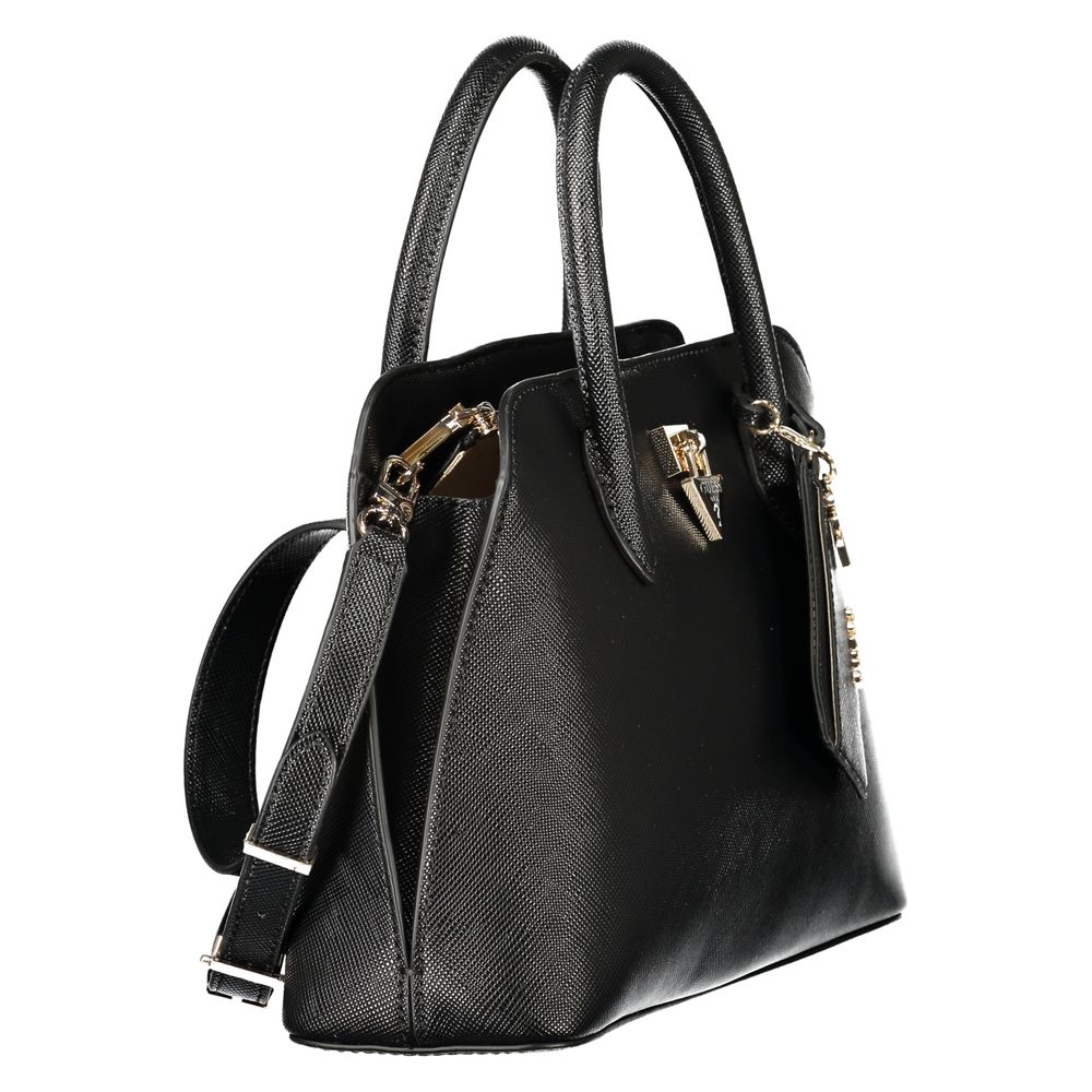 Handbag by Guess Jeans for women in polyurethane black features a ornamental silhouette, showcasing a secure , ample , and ornamental for a sophisticated look.