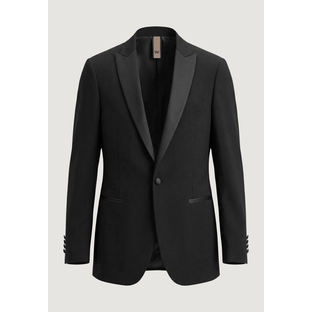 Mulish Men's AB Polyester & Viscose Pant Suit - Black
