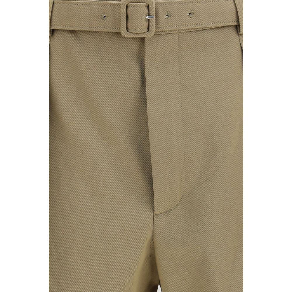 Saint Laurent Men's Regular Fit Cotton Bermuda Shorts - Beige