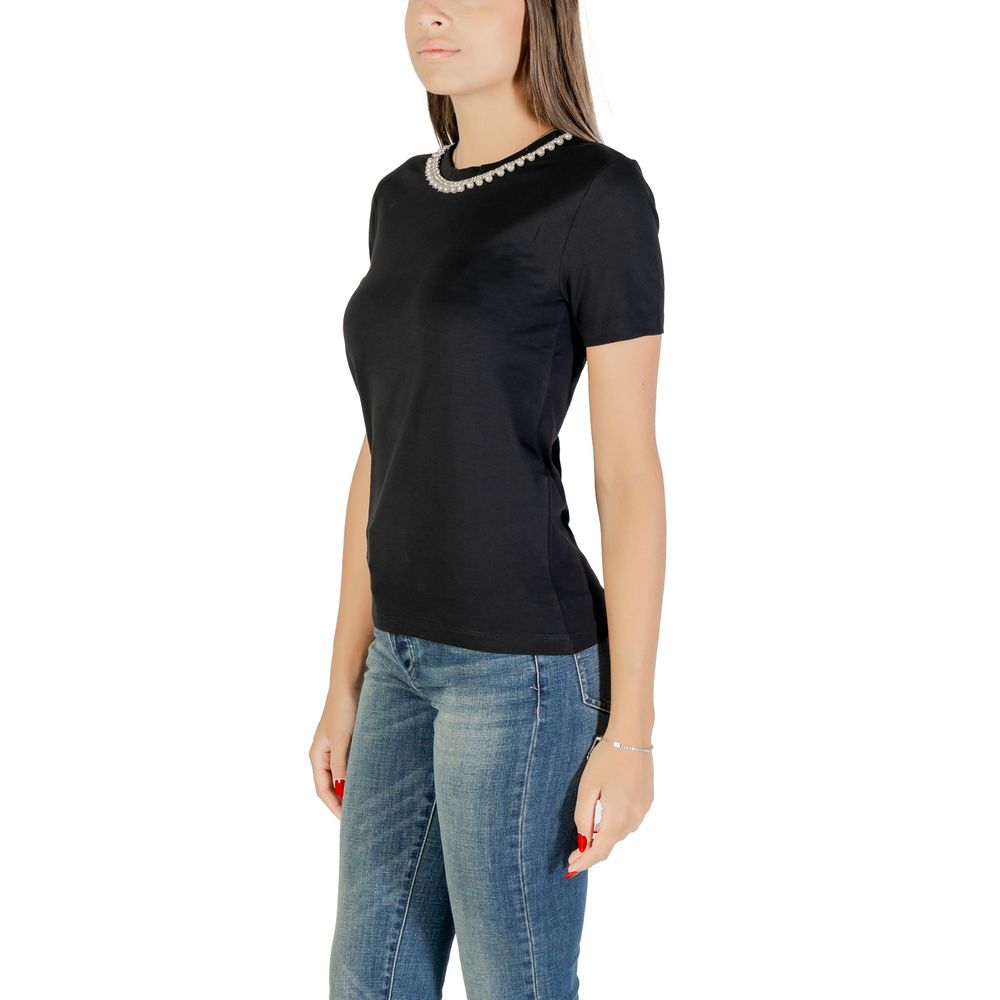 Only Women's Cotton T-Shirt - Black Pearl