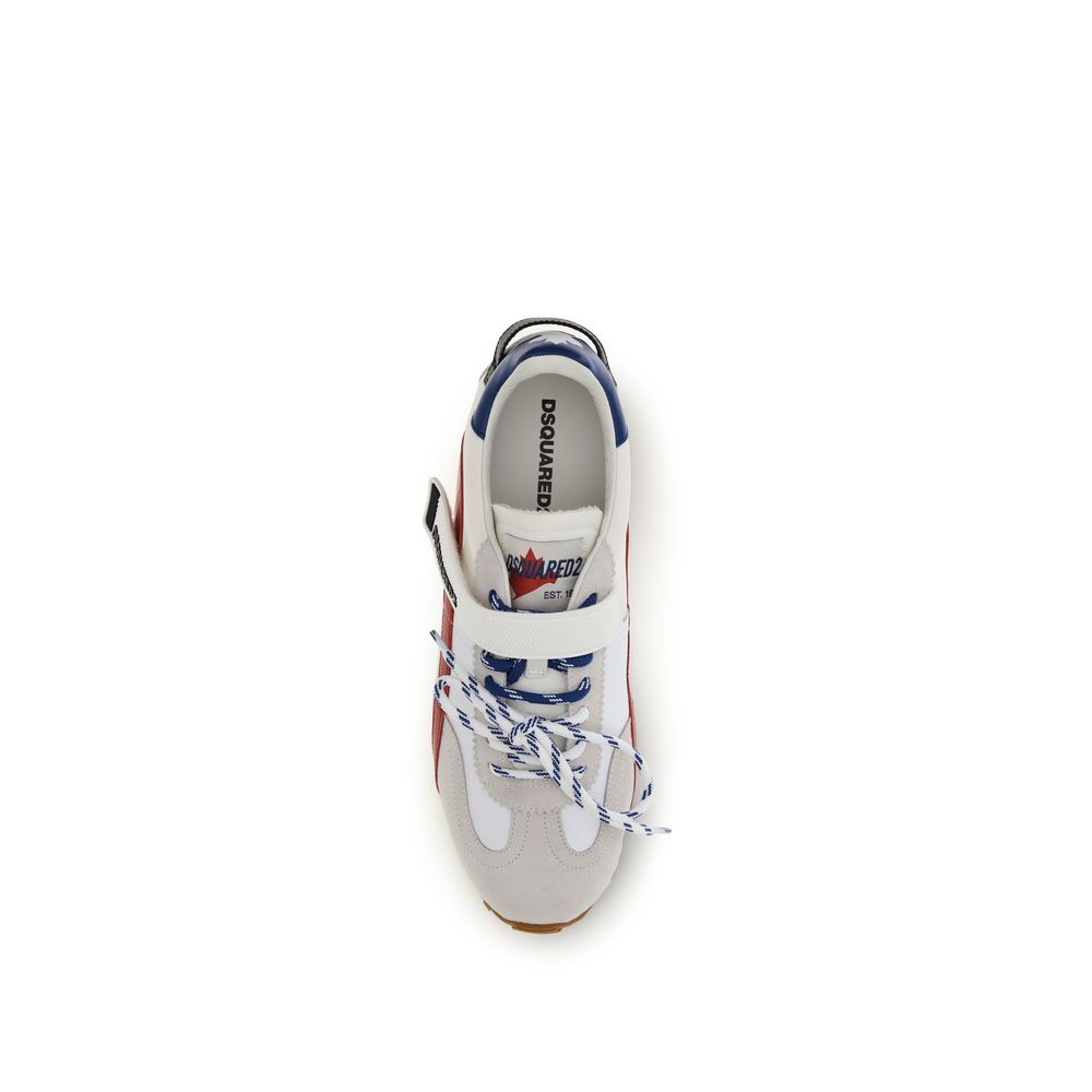 Dsquared² Men's Casual Bos Taurus Calf Suede Leather Sneakers - Multicolor Striped