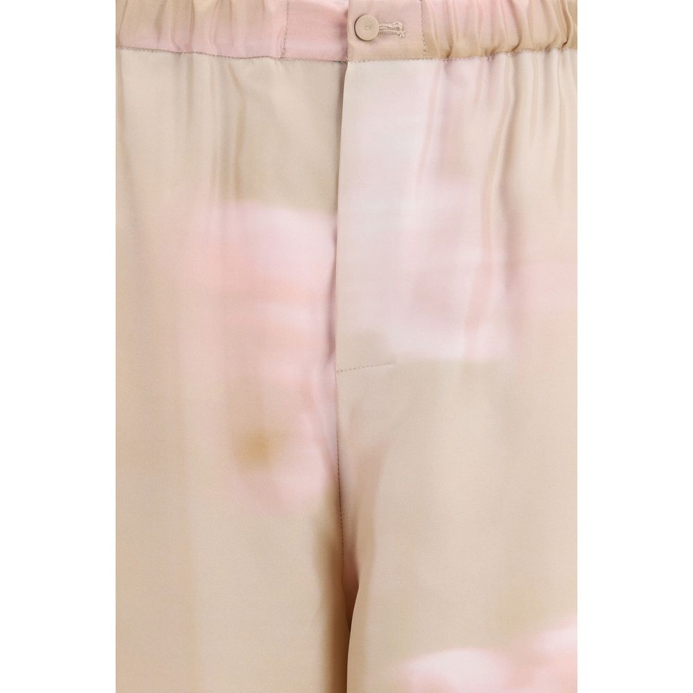Trousers by Fabiana Filippi for women in silk twill multicolor, pink, floral & print features a tailored silhouette with a tailored regular-fit, defined by its long and a sophisticated .